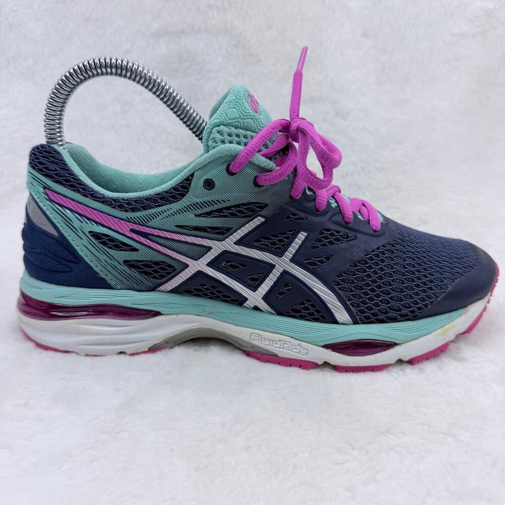 ASICS Gel-Cumulus 18 Womens Running Shoes Navy Pink Size 6 Road Running Sneakers